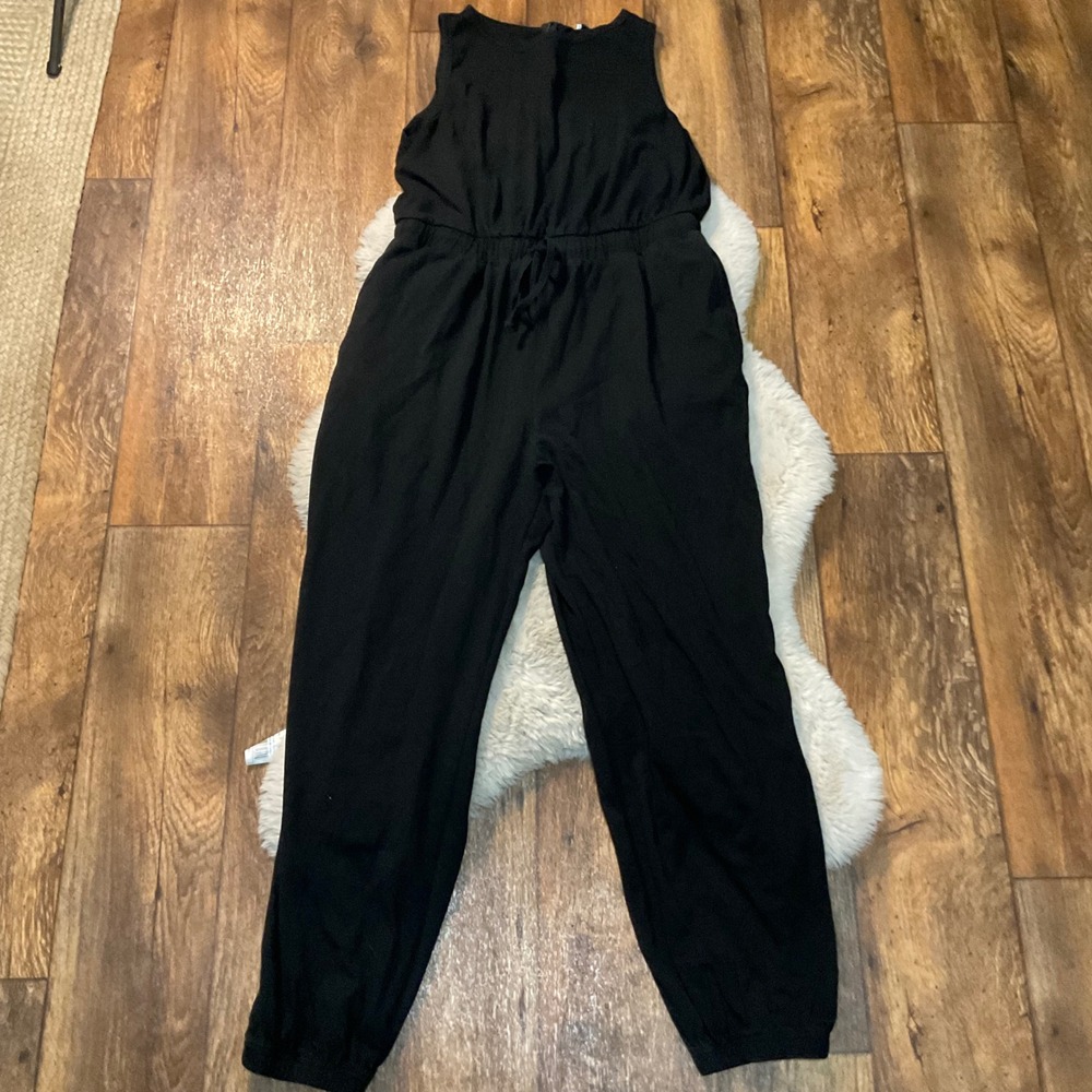 Petal & Pup Jumpsuit Black Size Large‎ Sleeveless Gather Waist & Hem Flowy